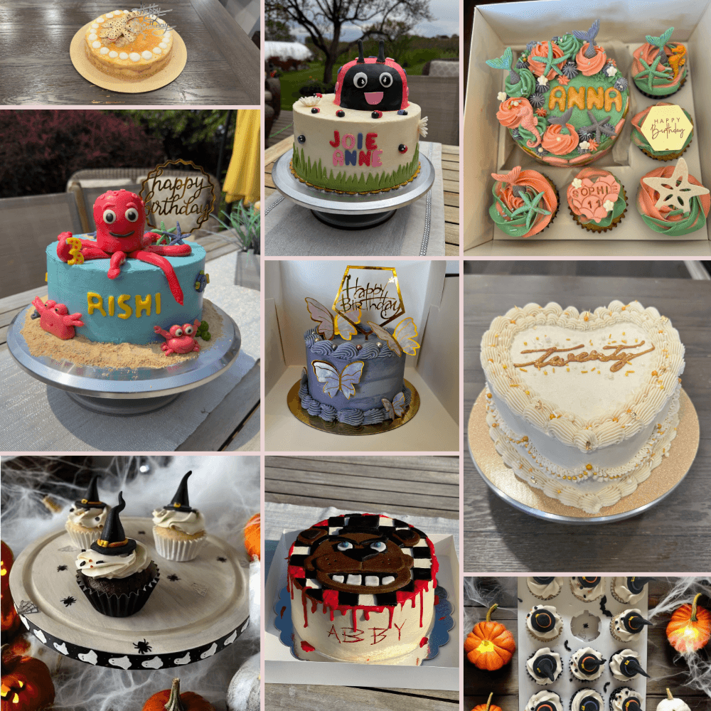 Collage of Shannon's Cake Shop Offerings