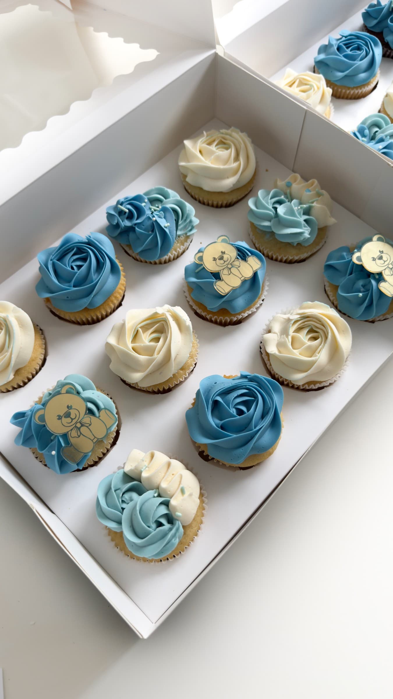 Blue Baby Shower capcake — Shannon's Cake Shop