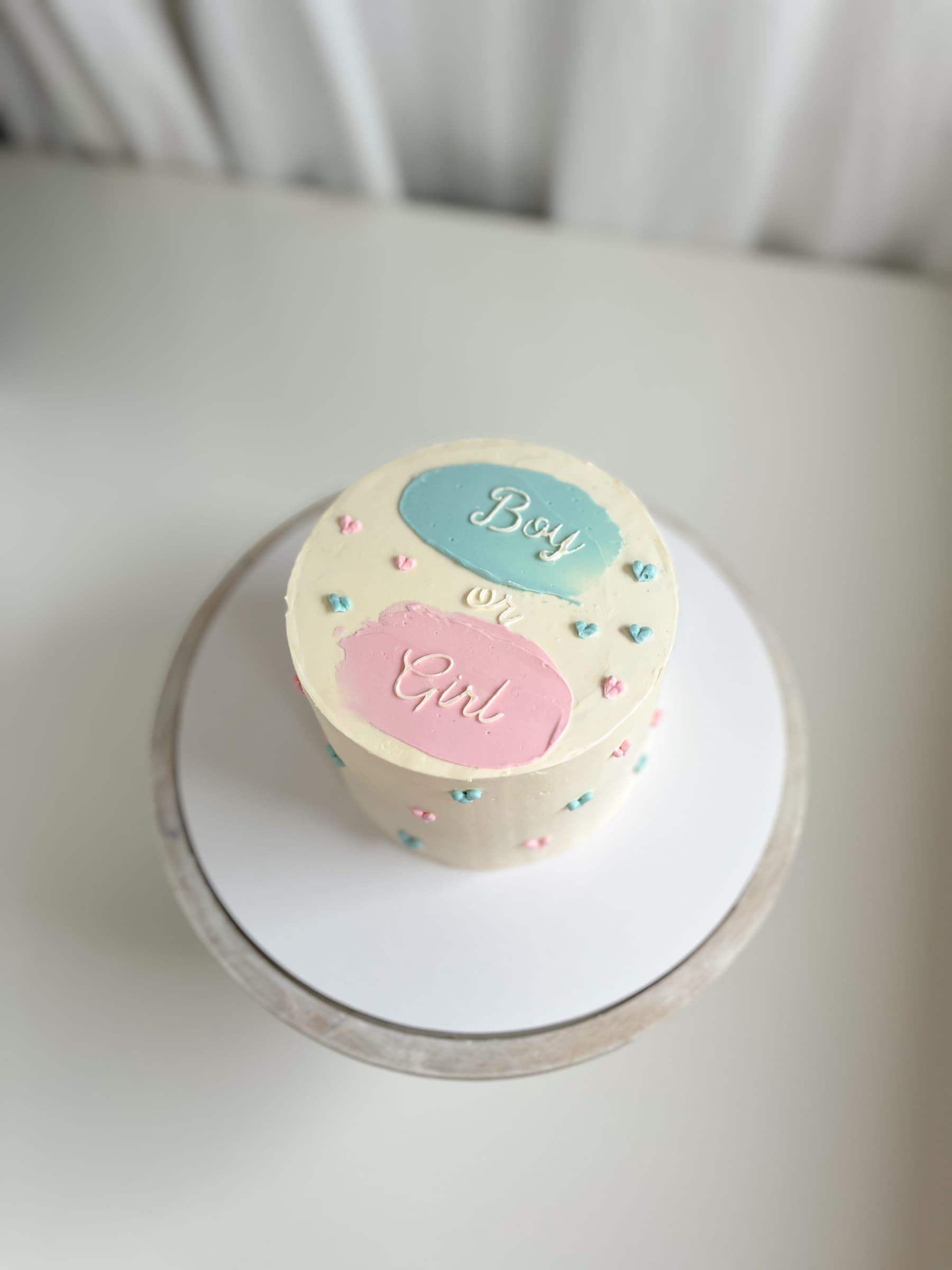 Boy or Girl Gender Reveal Cake — Shannon's Cake Shop