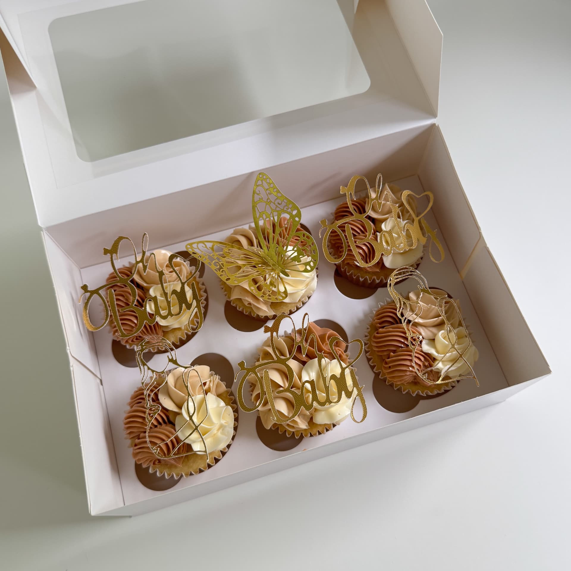 Brown Baby Shower Cupcakes — Shannon's Cake Shop