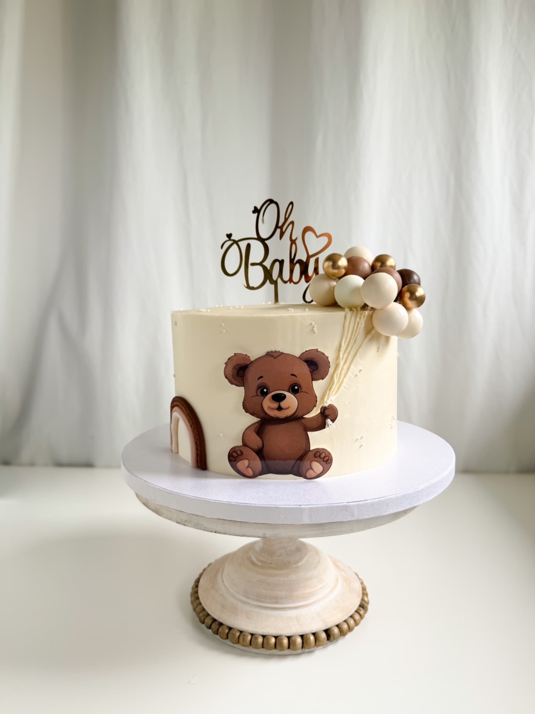 Brown Theme Baby Shower Cake — Shannon's Cake Shop