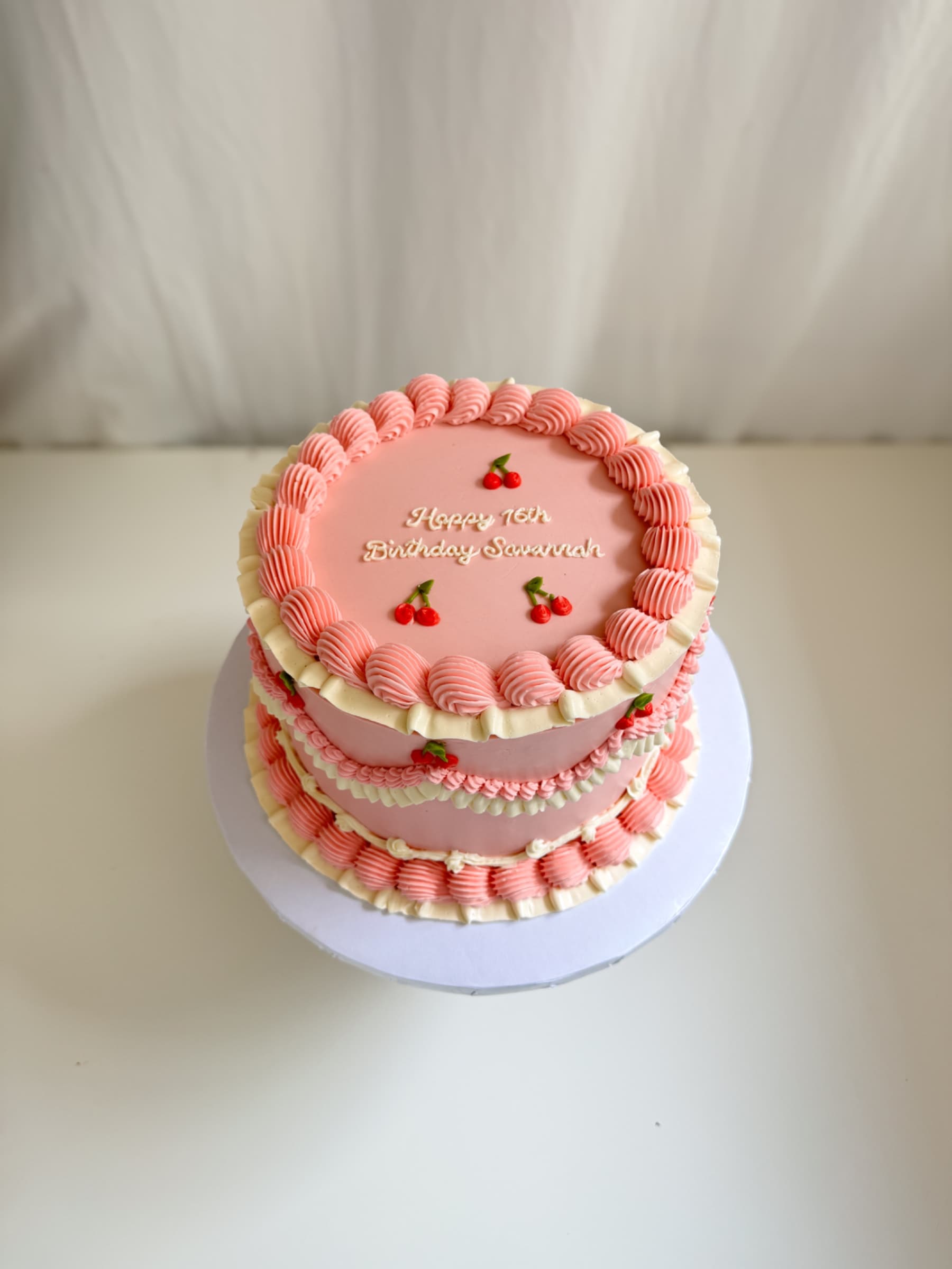 Cherry Vintage Cake — Shannon's Cake Shop