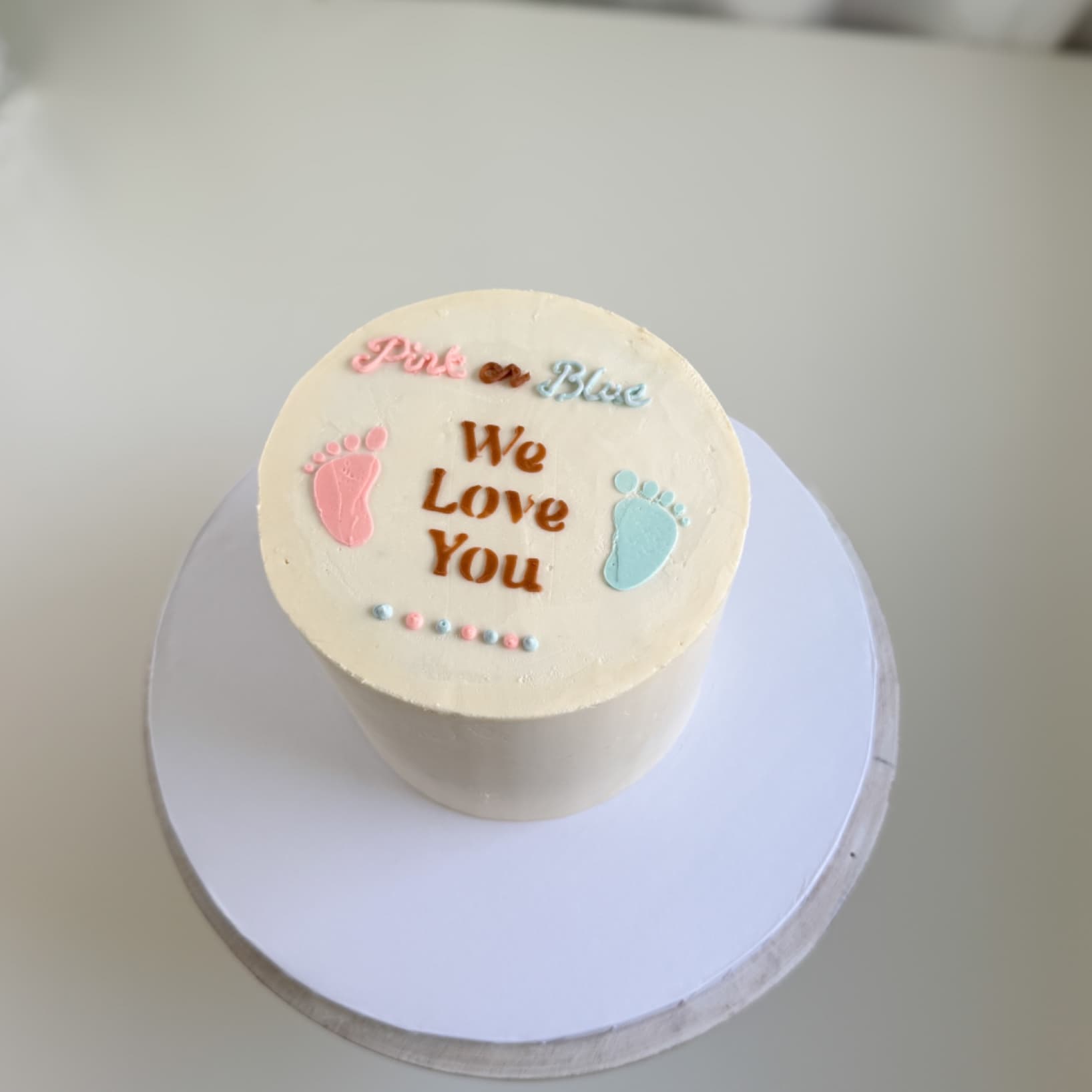 Pink or Blue We Love You Cake — Shannon's Cake Shop
