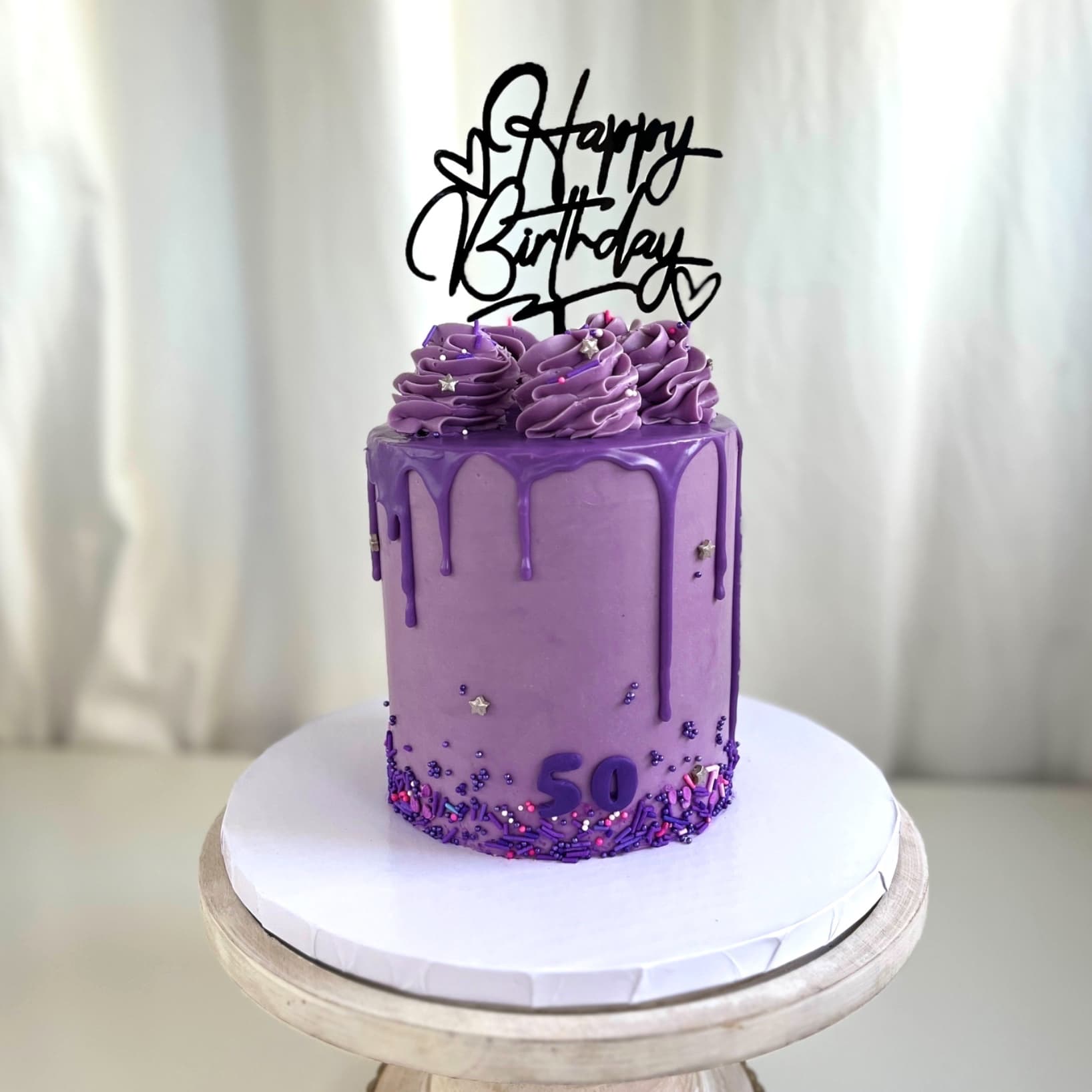 Purple Cake With Drips — Shannon's Cake Shop