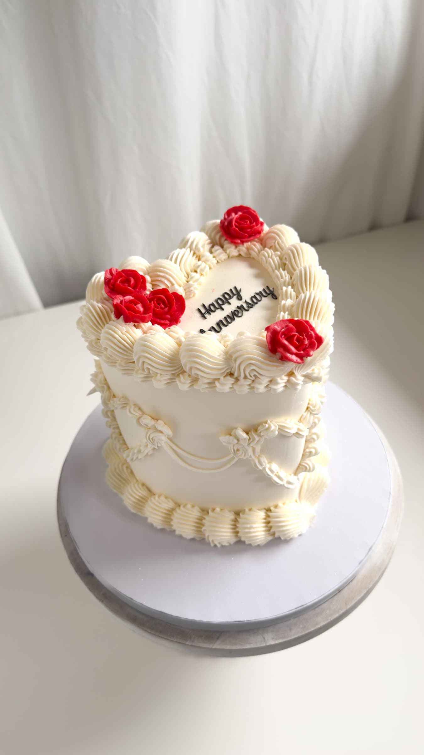 White Vintage Anniversary Cake — Shannon's Cake Shop